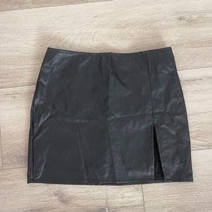 Fashion Nova leather skirt